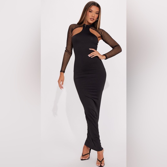 Fashion Nova Dresses & Skirts - Fashion Nova Black Asymmetrical Ruched Bodycon Dress